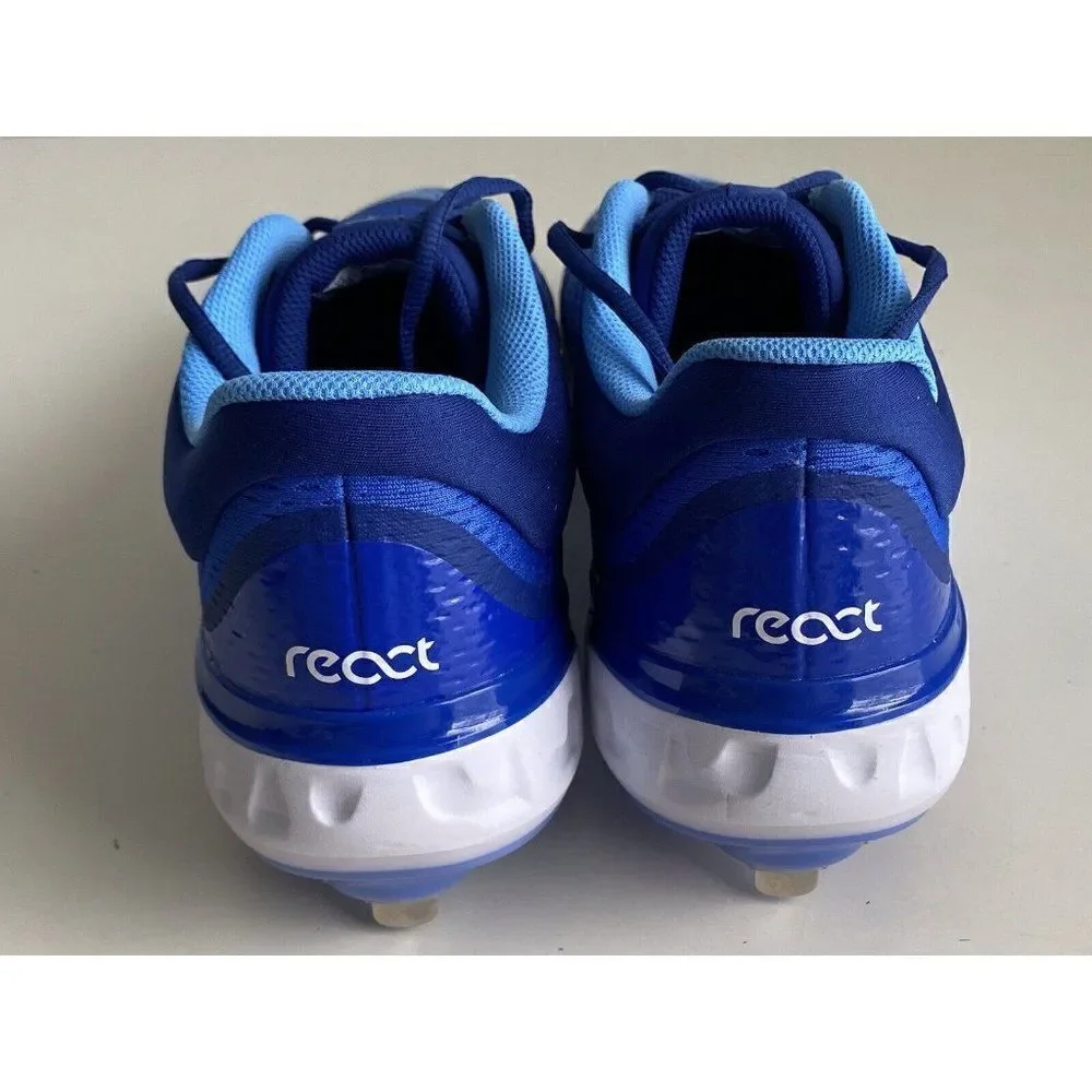 Nike Alpha Huarache Elite 4 Low Royal Blue White DJ6521-414 Men's Size 14 Cleats
